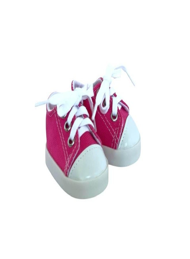 MBD Canvas Sneakers Doll Shoes Fits 18 Inch Dolls and Kennedy and Friends Girl and Boy Dolls- 18 Inch Doll Shoes (Tropical Pink) - Image 2
